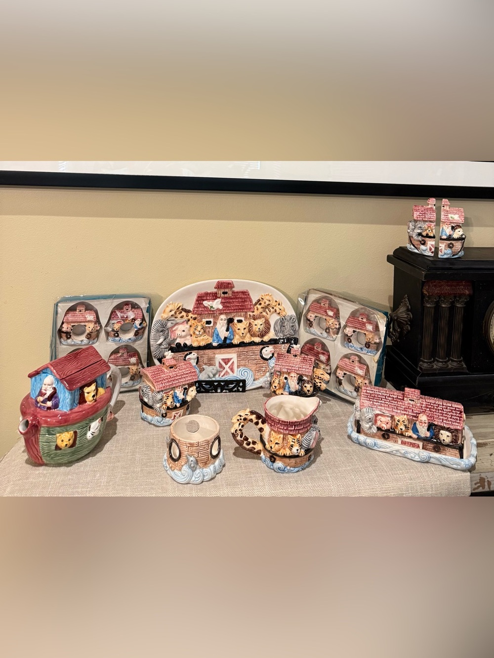 Vintage Wang's International & CBK Noah’s Ark Ceramic Serving Set